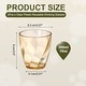 preview thumbnail 18 of 21, Clear Reusable Drinking Glasses Diagonal Texture Plastic Cup Amber - 10oz