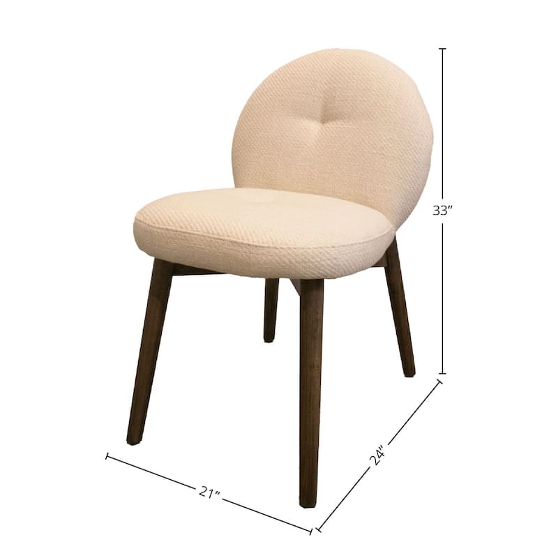 Magnolia Upholstered Oak Dining Chair (Set of 2)