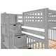 preview thumbnail 15 of 26, Taylor & Olive Trillium Full over Full Stairway Bunk Bed