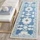 SAFAVIEH Handmade Bella Yosun Modern Floral Wool Rug - 2'3" x 7' Runner - Blue/Ivory