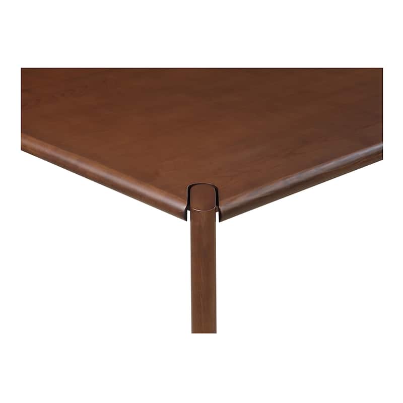 NADAAL STUDIOS Elowar Dining Table for 8, Rectangular Solid Kiln-Dried White Ash with Rounded Edges, Walnut Stained Ash