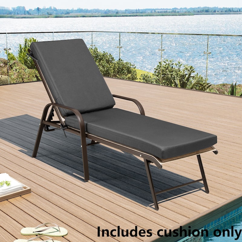 Pellebant Outdoor Patio Chaise Lounge Cushion