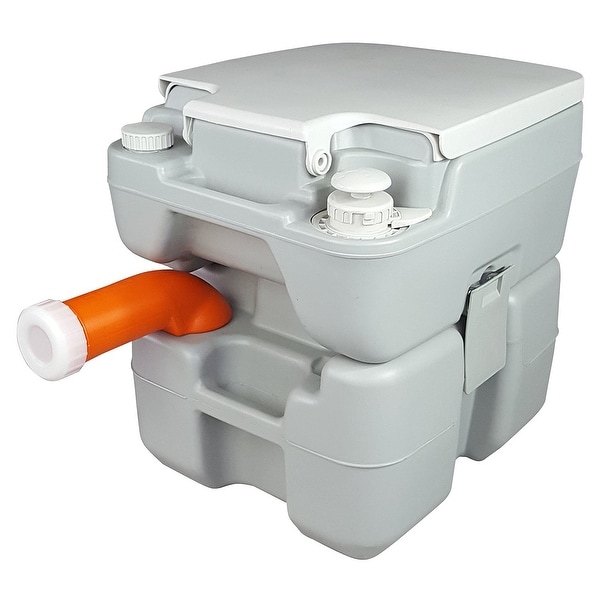 Jumbl Innovative Outdoor Portable Toilet with Level indicator Power Flush and Easy Waste Removal Spout – 5.3 Gallon (20L)