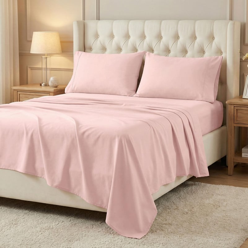 Superior 300 Thread Count Percale Cotton Deep Pocket Bed Sheet Set