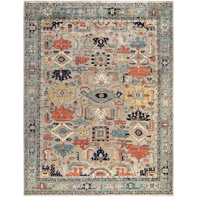 Serapi One-of-a-Kind Hand-Knotted Area Rug - Gray - 9' 2" x 11' 10"