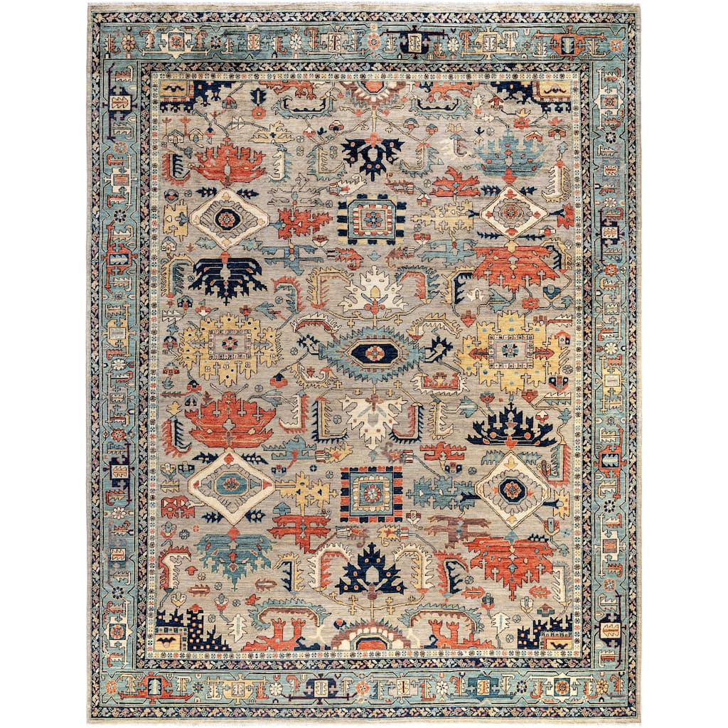 Serapi One-of-a-Kind Hand-Knotted Area Rug - Gray - 9' 2" x 11' 10"