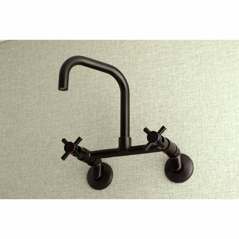 Kingston Brass Concord 8 in. Adjustable Center Wall Mount Kitchen Faucet