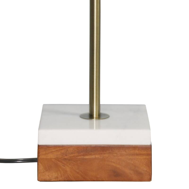 Minimalist Floor Lamp, Slim Standing Light with Neutral Shade for Living Room & Bedroom, Marble Base Floor Lamp - 110V