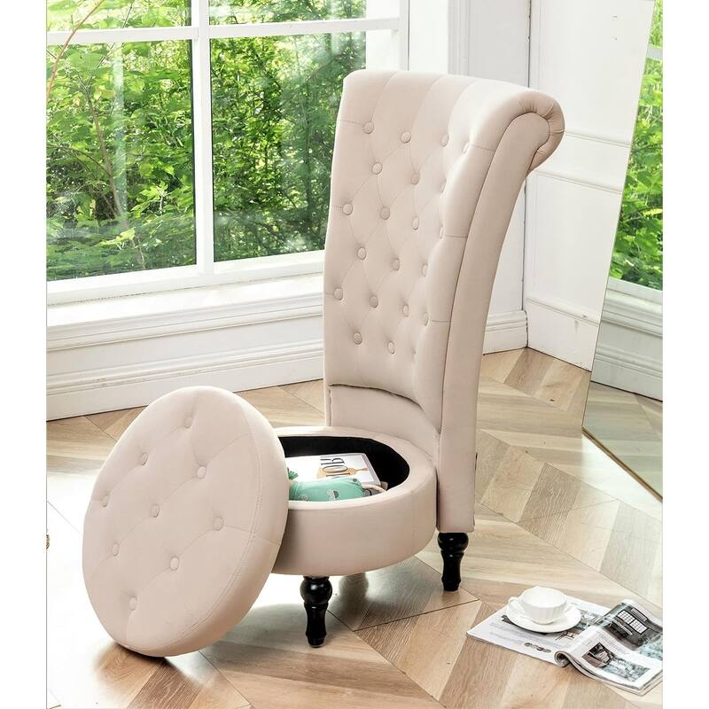 Gosser 20" Wide Velvet High Back Vanity Chair