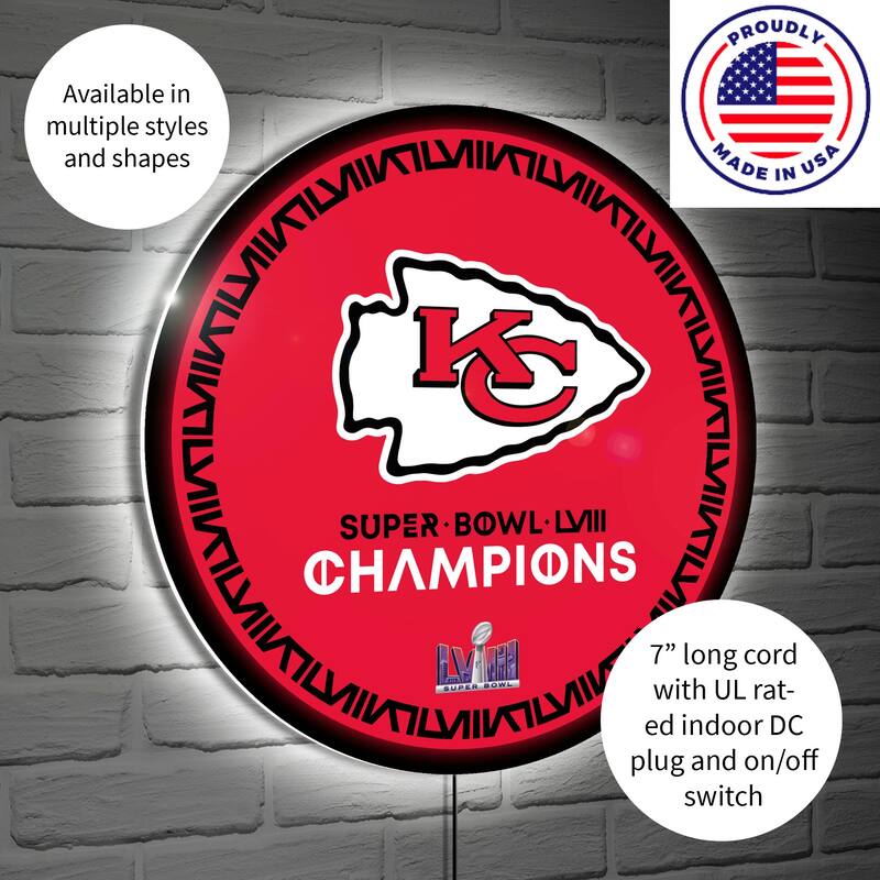 Kansas City Chiefs LED Lighted Sign