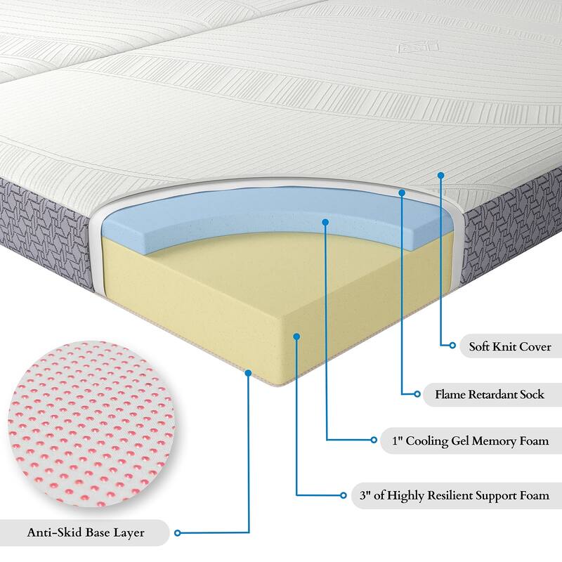 AFI, CoolSoft Memory Foam Folding Mattress