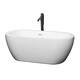 Option White / Shiny White Trim / Matte Black Faucet