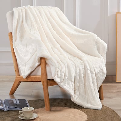 Home Soft Things HST Fauxfur Throw Super Soft Cozy Blankets
