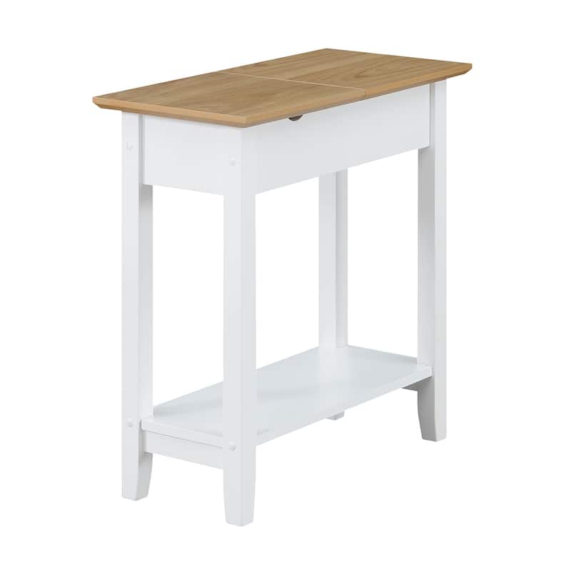 Flip Top End Table with Built-In Charging Station, USB Ports, Power Outlets and Hidden Storage for Living Room Essentials - 23