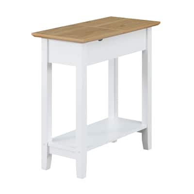 Flip Top End Table with Built-In Charging Station, USB Ports, Power Outlets and Hidden Storage for Living Room Essentials - 23