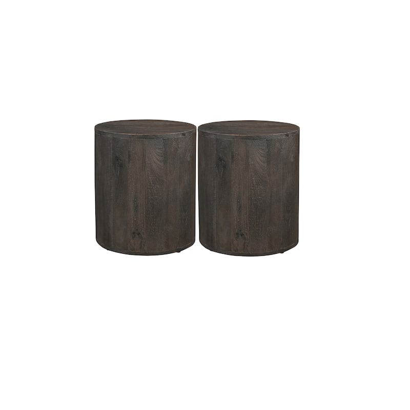 Caden Wood Drum Coffee Table