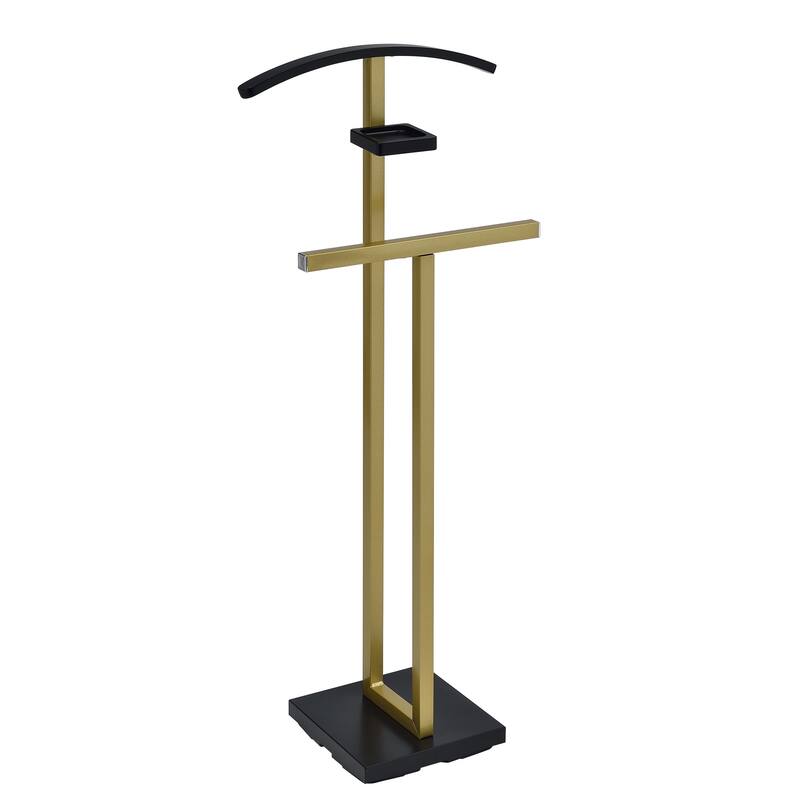 Valet Stand with Accessory Tray and Hanging Bars