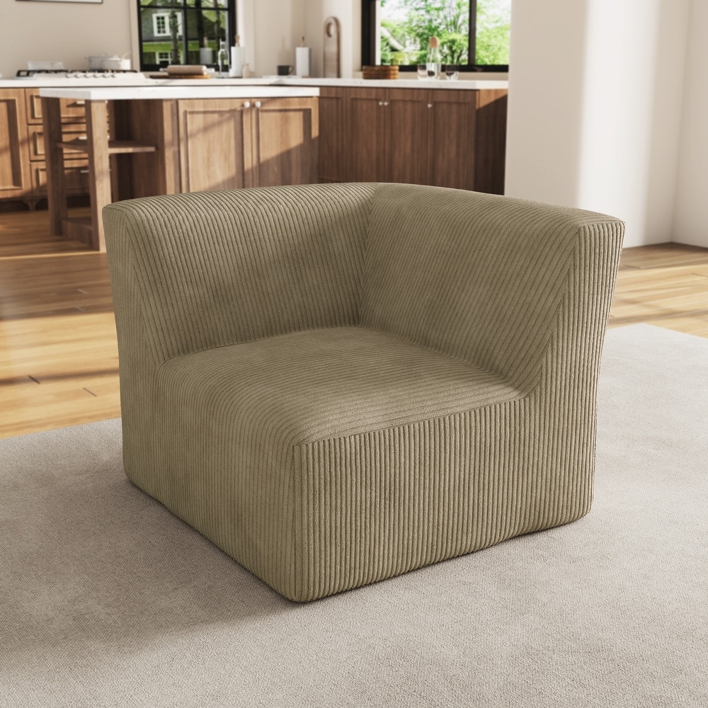 Modern 35" W Upholstered No Assembly Required Accent Chair