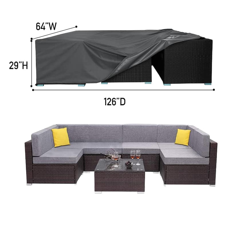 Patio Furniture Covers Outdoor Sectional Furniture Covers - 126"x64"x28"