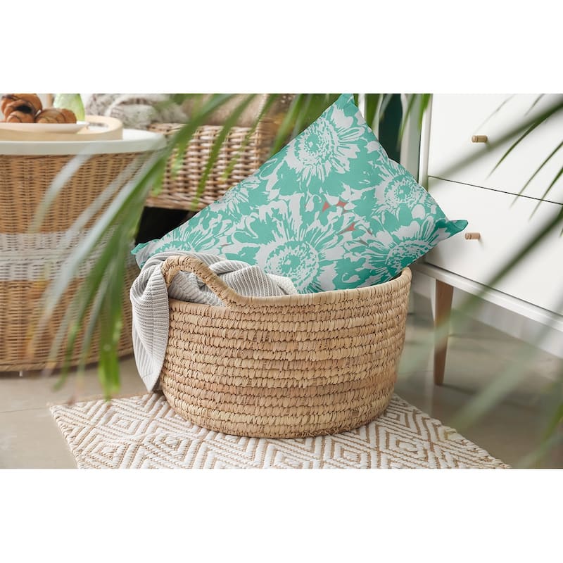 Big Flowers Decorative Throw Pillow