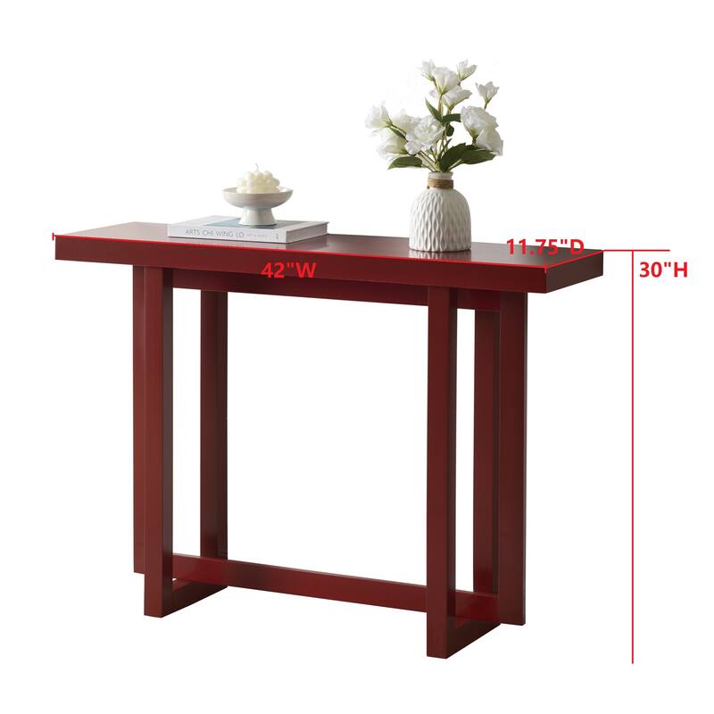 Soren Contemporary Wood Rectangular Console Table for Entryway