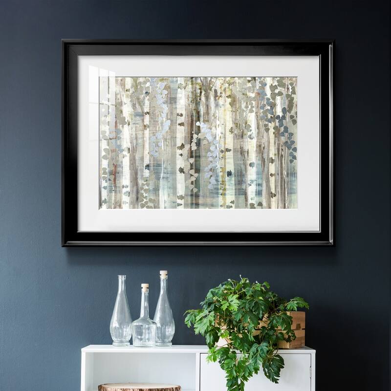 Birch Wood Meadow Premium Framed Print - Ready to Hang