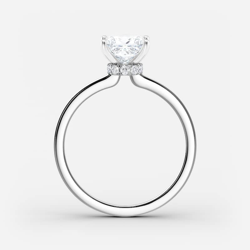 Auriya 14k Gold Lab Grown Princess Ribbon-Halo Diamond Engagement Ring 0.60 to 5.10 ct. tw. (F-G VS)