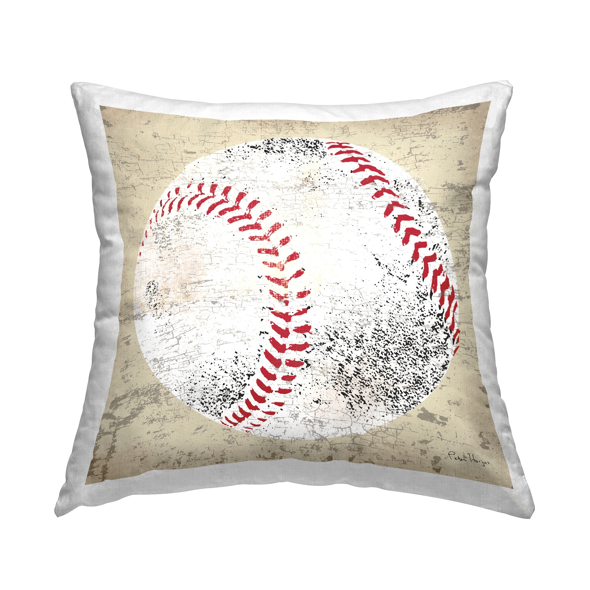 Stupell Rustic Baseball Sports Ball Printed Throw Pillow Design by Peter Horjus On Sale Bed Bath Beyond 37955763