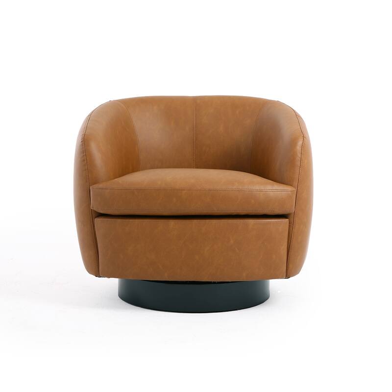 Upholstered Swivel Barrel Chair