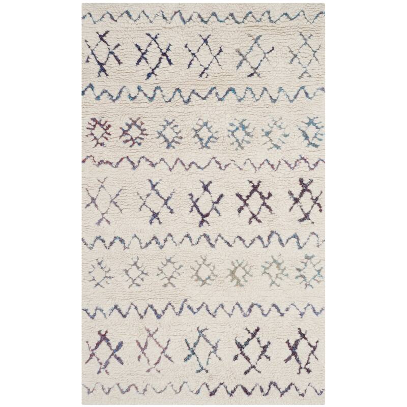 SAFAVIEH Handmade Casablanca Shag Nino Tribal Wool Rug
