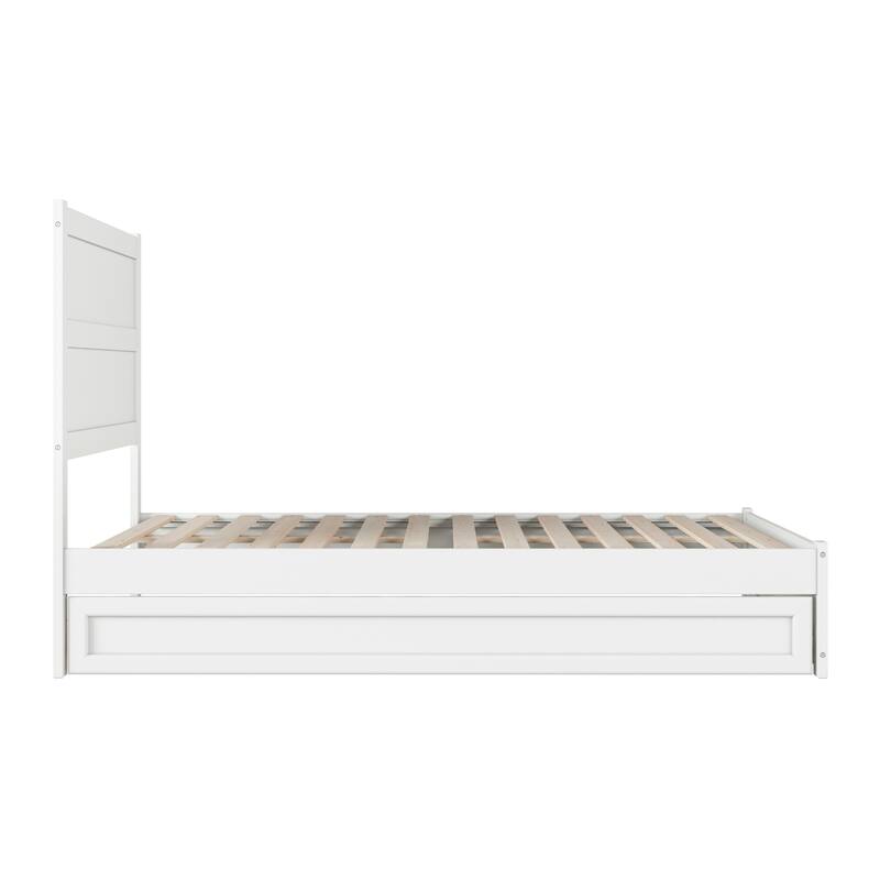 Aveline Wood Platform Bed with Matching Footboard & Trundle