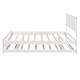 preview thumbnail 11 of 15, Full Size Platform Bed with Adjustable Trundle, Headboard for Added Stability, Pine Wood and MDF Construction, White