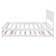 preview thumbnail 11 of 15, Full Size Platform Bed with Adjustable Trundle and Headboard, White