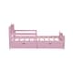 preview thumbnail 8 of 46, Twin/Full Size Wood Platform Bed with Half Guardrails on Both Sides, Modern Design Kids Storage Bed Frame with 2 Drawers