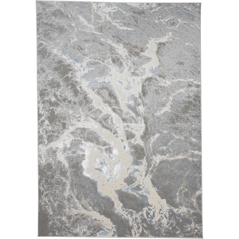 Susis Power Loomed Abstract Modern Stain Resistant Area Rug By HomeRoots - 34' X '20' X '0.39