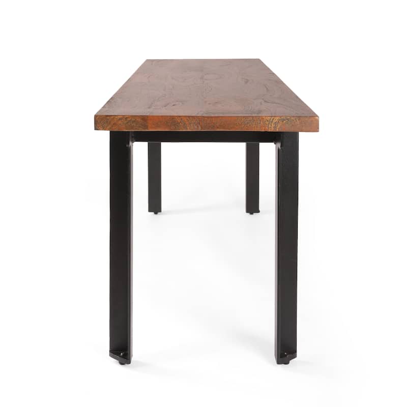 Pisgah Handcrafted Modern Industrial Mango Wood Dining Bench by Christopher Knight Home