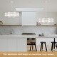 preview thumbnail 9 of 34, 5-Light Candlestick Hanging Linear Chandelier Lighting Crystal Island Chandelier Fixture for Kitchen Island