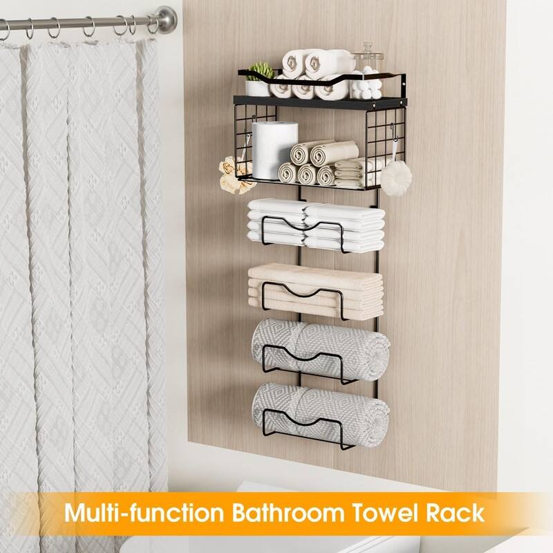 Towel Racks for Bathroom - 5.5"D x 8"W x 22"H