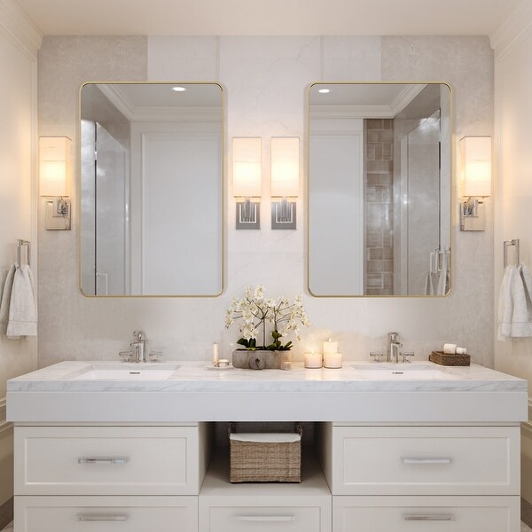 BED & BATH BEYOND ウォールミラー 　鏡　ミラー　46x56 2 Pack Rectangle Vanity Mirror Wall Mirror - On Sale - Bed Bath