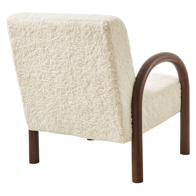 Lunet Faux Shearling Accent Armchair