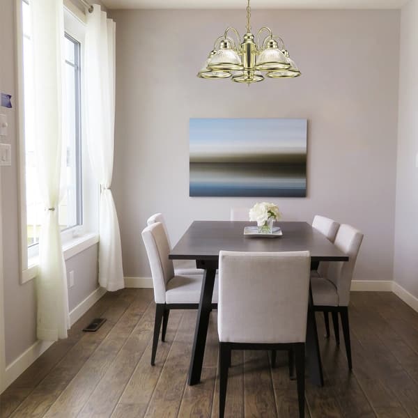 slide 2 of 5, Design House 500546 Millbridge Traditional 5-Light Indoor Dimmable Chandelier Polished Brass