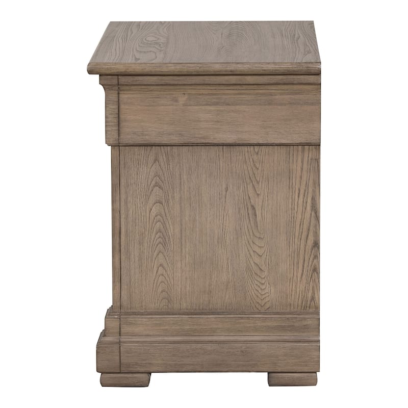Furniture of America Wacine 3-Piece Weathered Grey Wood Chest and 2-Nightstand Bedroom Set
