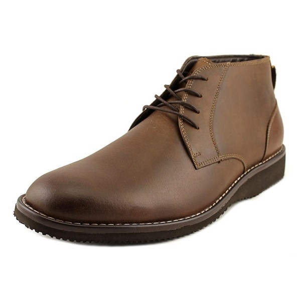 Dockers Merritt Memory Foam Boots Men Round Toe Leather Tan Boot
