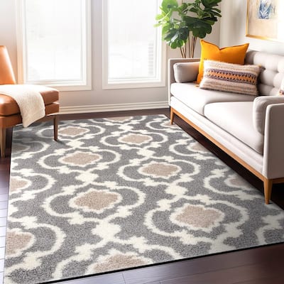 Porch & Den Touro Trellis Shag Area Rug