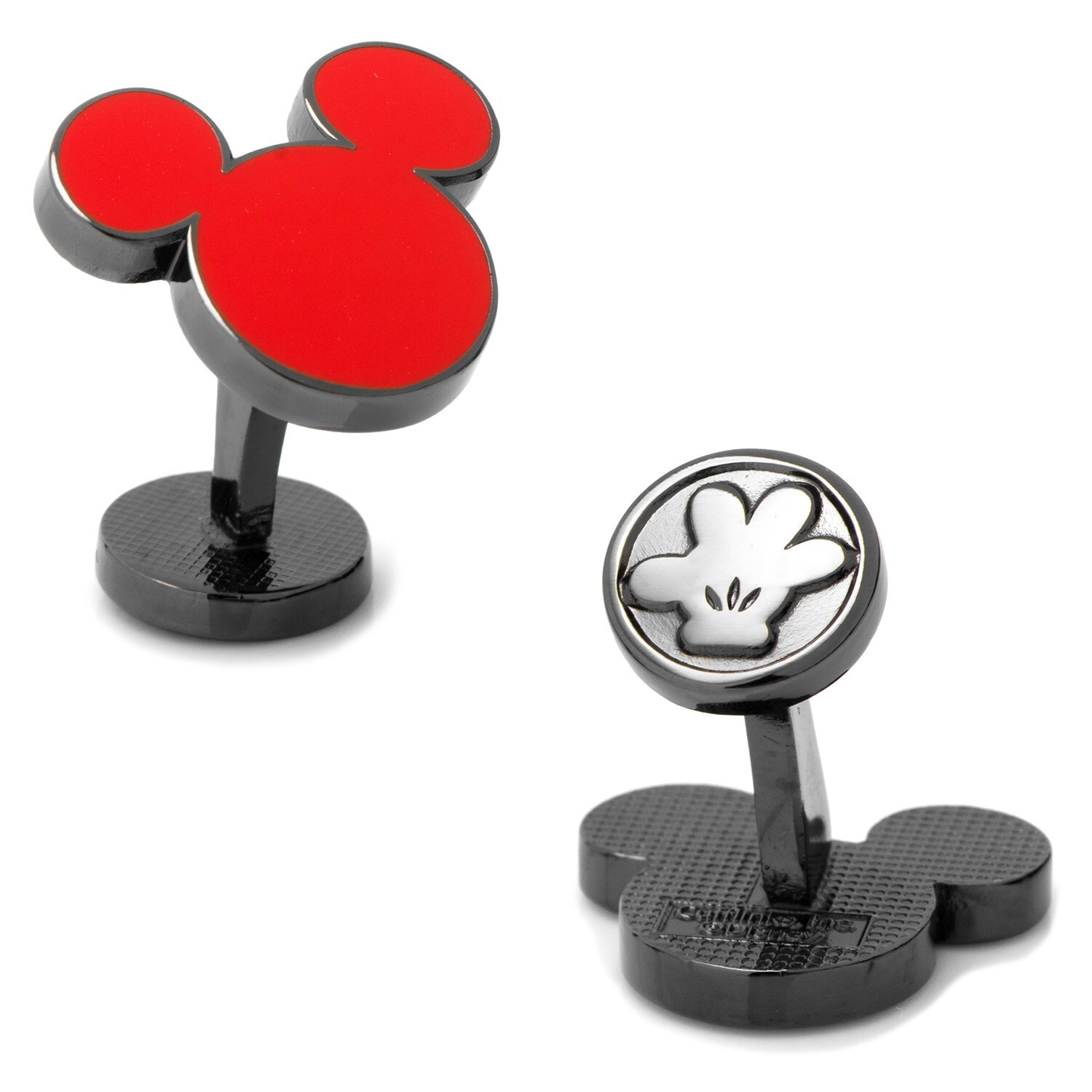 Shop Disney Licensed Red Mickey Silhouette Cufflinks Overstock 18427151