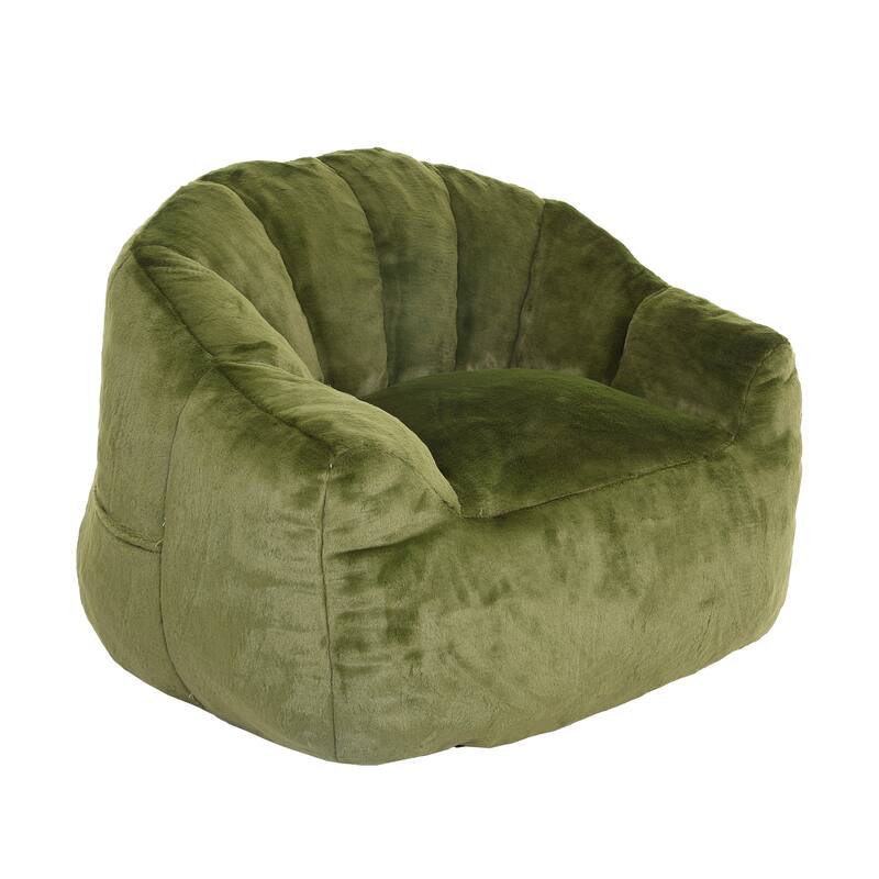 Green Arm Chair Side Chair Bean Bag Sofa Chair Lounge Chair with Armrests, Leisure Chair Accent Chair
