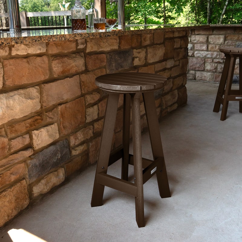 HIGHWOOD Birch Round Bar Height Stool - N/A