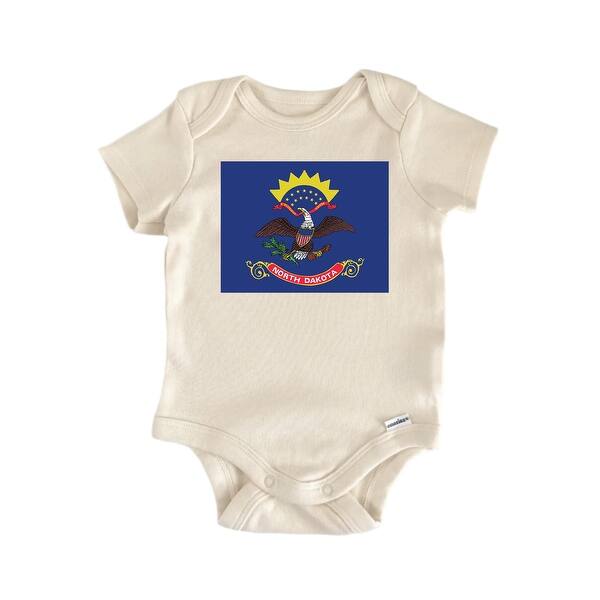 slide 2 of 6, North Dakota - Baby Boy Girl Clothes Infant Bodysuit Funny Cute Blue - 0-3M
