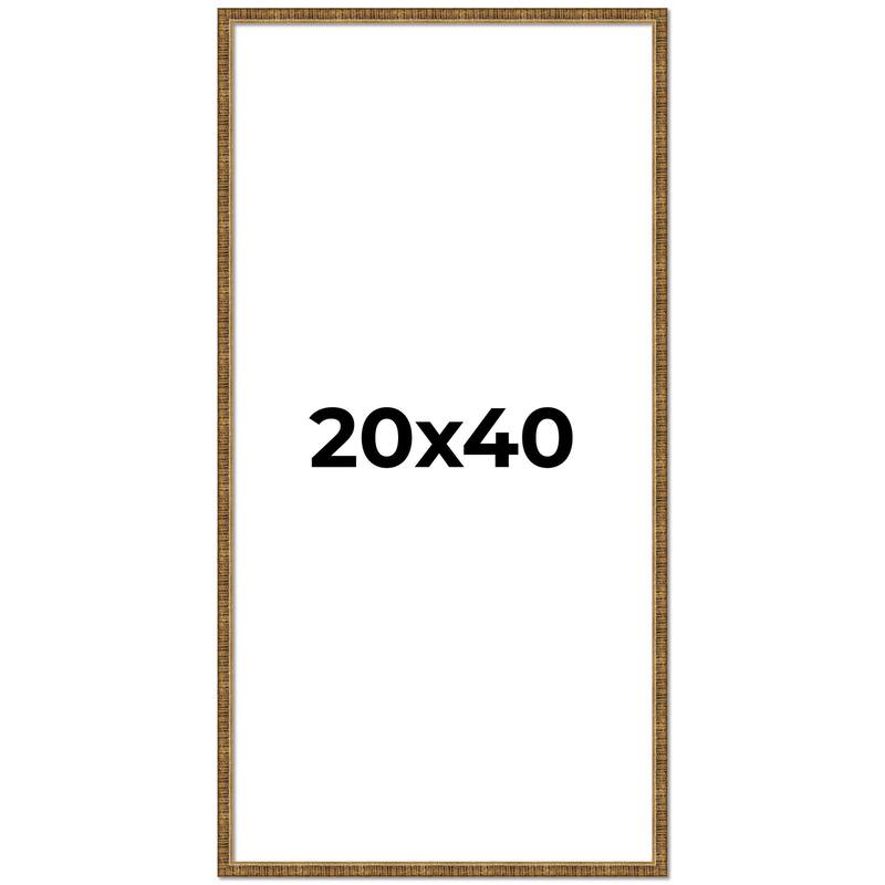 20x40 Frame Gold Kingsley Distressed Solid Wood Picture Frame Width