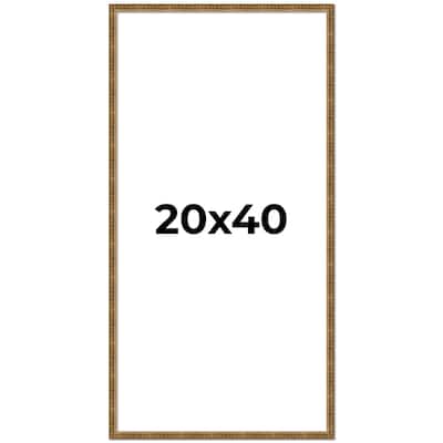 20x40 Frame Gold Kingsley Distressed Solid Wood Picture Frame Width